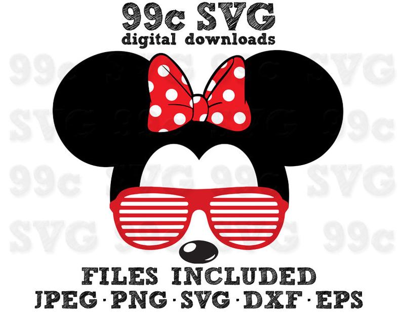 794x620 Minnie Mouse Sunglasses Dxf Png Vector Cricut Etsy