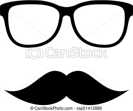 450x375 Cara, Vector, Hipster, Icono Bigotes, Icono, Lentes, Hipster, Vector