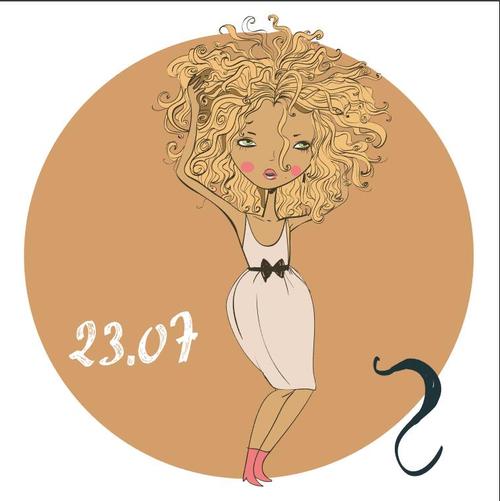 500x501 Constellation Girl Cartoon Leo Vector Free Download