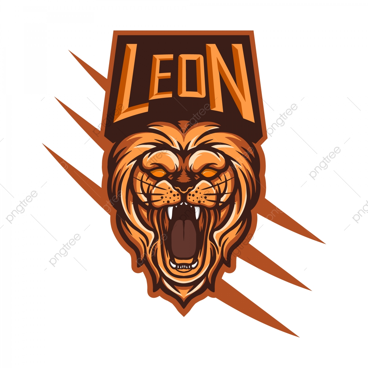 1200x1200 Leon Mascot Logo Template For Sport Crew Company Logo College