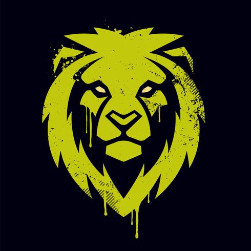 490x490 Lion Head Vector Graffiti Art