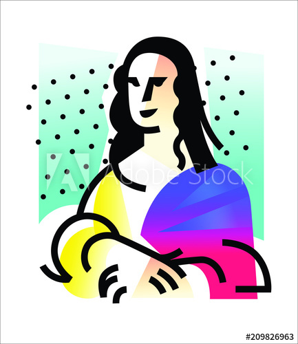 433x500 Illustration Of The Mona Lisa Icon Of Gioconda, The Artist