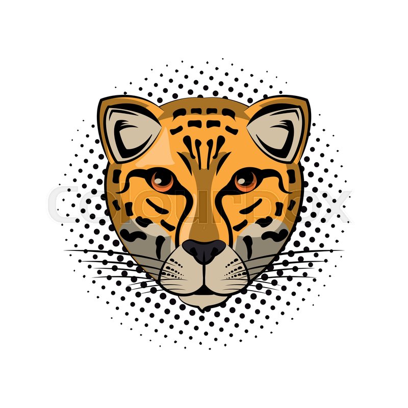 Leopard Face Cool Sketch Pop Art Stock Vector Colourbox 800x800 Leopard Face Cool Sketch Pop Art Stock Vector Colourbox