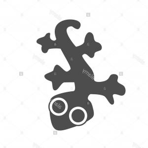 300x300 Photovector Graphic Outline Of A Leopard Gecko Createmepink
