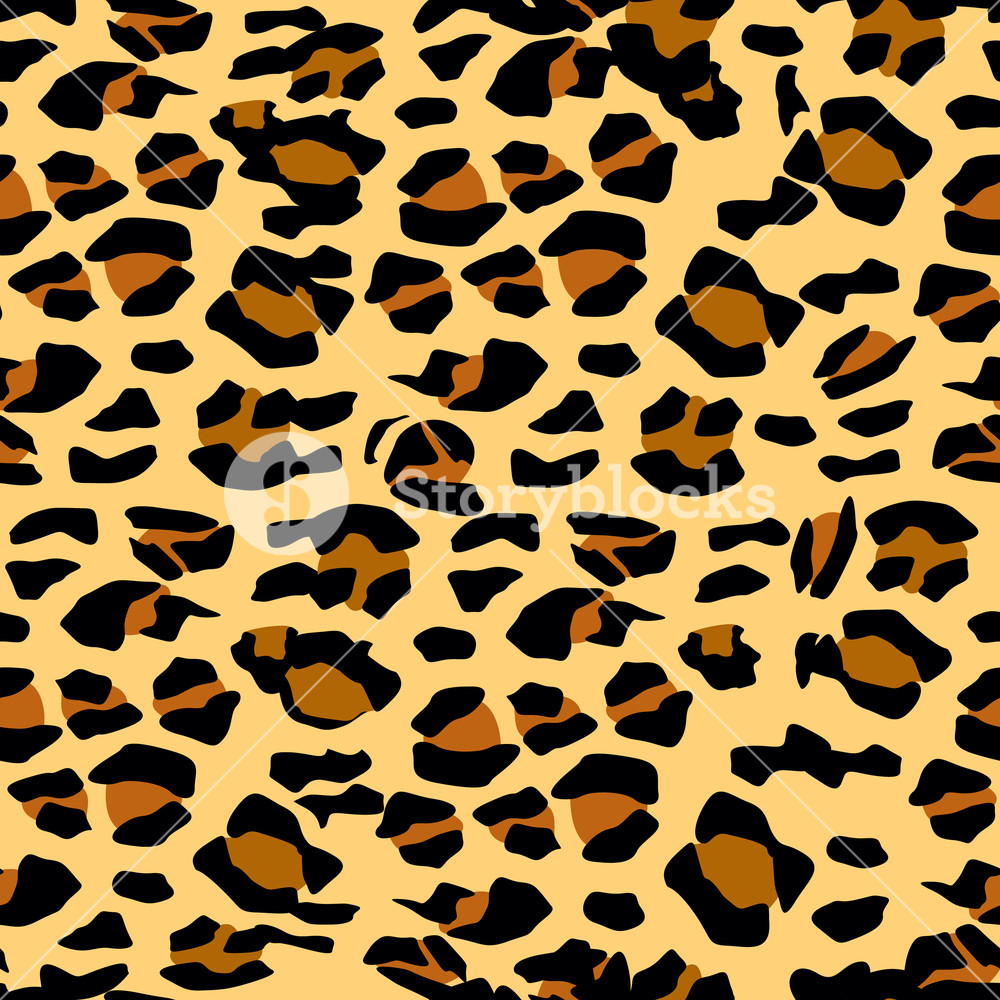 1000x1000 Leopard Pattern Seamless Vector Print Realistic Animal Texture