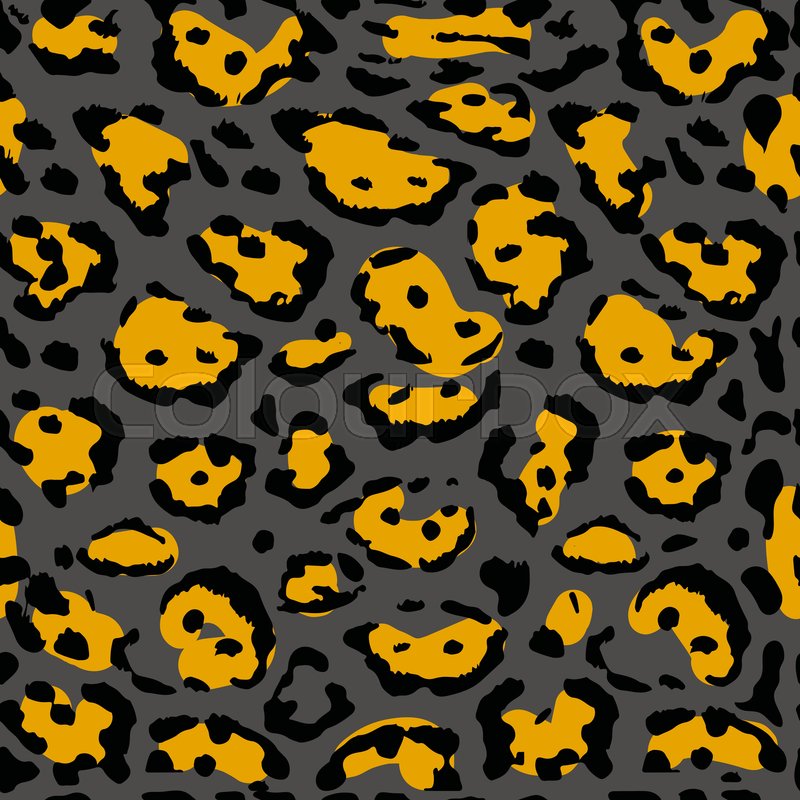 800x800 Seamless Orange Leopard Print Vector Stock Vector Colourbox