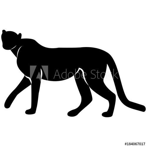 Vector Image Of Leopard Silhouette 500x500 Vector Image Of Leopard Silhouette