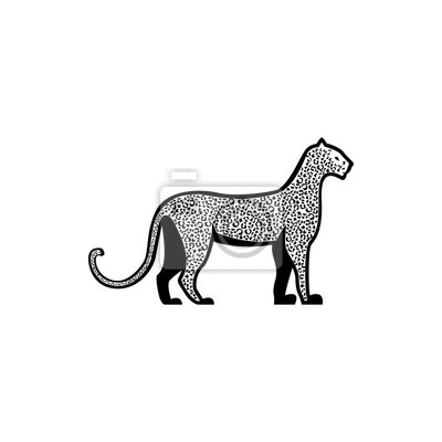 Vector Leopard Silhouette Ansicht Seite Retro Logos, Embleme 400x400 Vector Leopard Silhouette Ansicht Seite Retro Logos, Embleme
