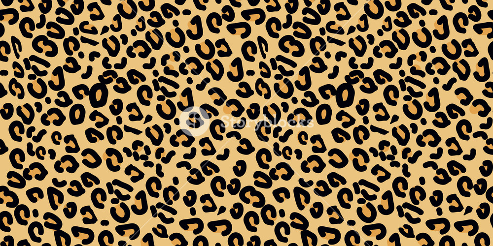 1000x500 Leopard Pattern Seamless Vector Print Realistic Animal Texture