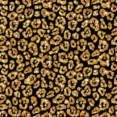 450x450 Seamless Gold Leopard Pattern Vector Illustration Shining