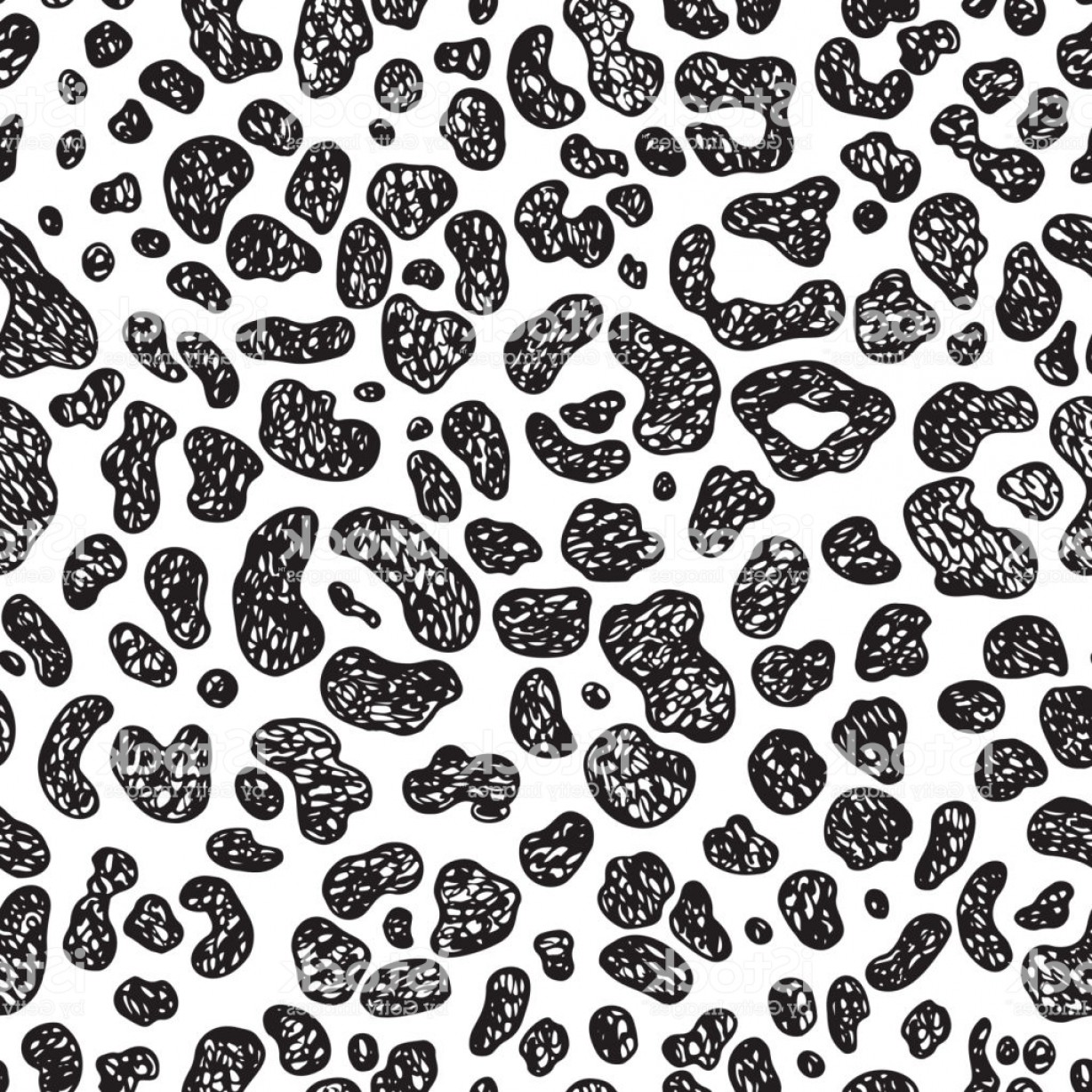 1228x1228 Hand Drawn Doodle Leopard Skin Seamless Pattern Jaguar Print