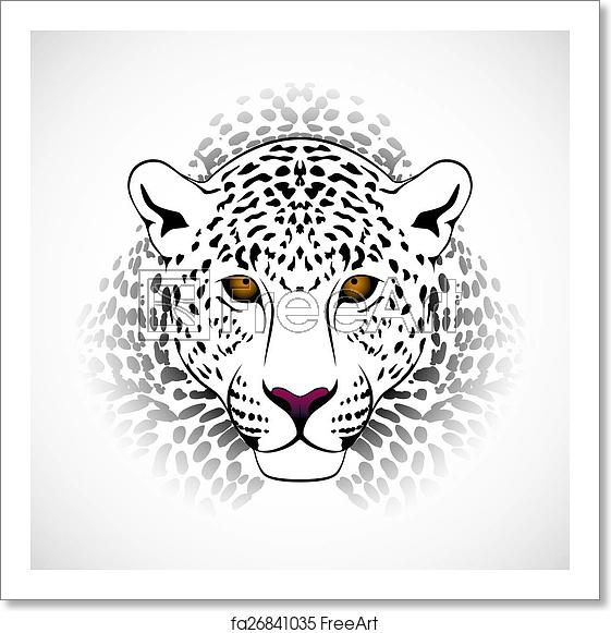 561x581 Free Art Print Of Vector Leopard Vector Leopard Executed