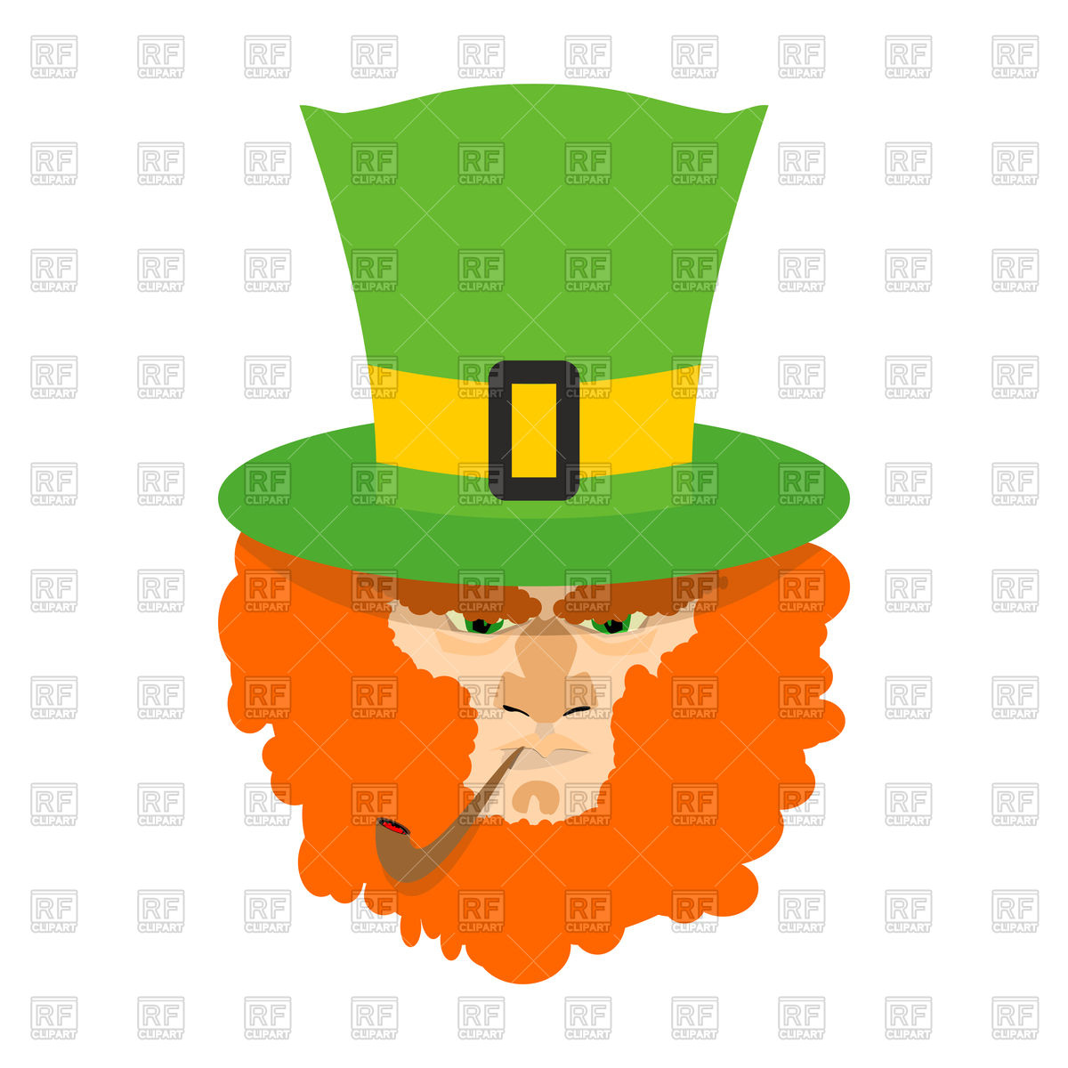 Leprechaun With Red Beard Vector Image Of Icons And Emblems 1200x1200 Leprechaun With Red Beard Vector Image Of Icons And Emblems