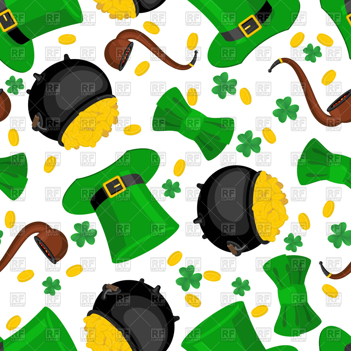 St Patrick's Day Seamless Pattern 1200x1200 St Patrick's Day Seamless Pattern