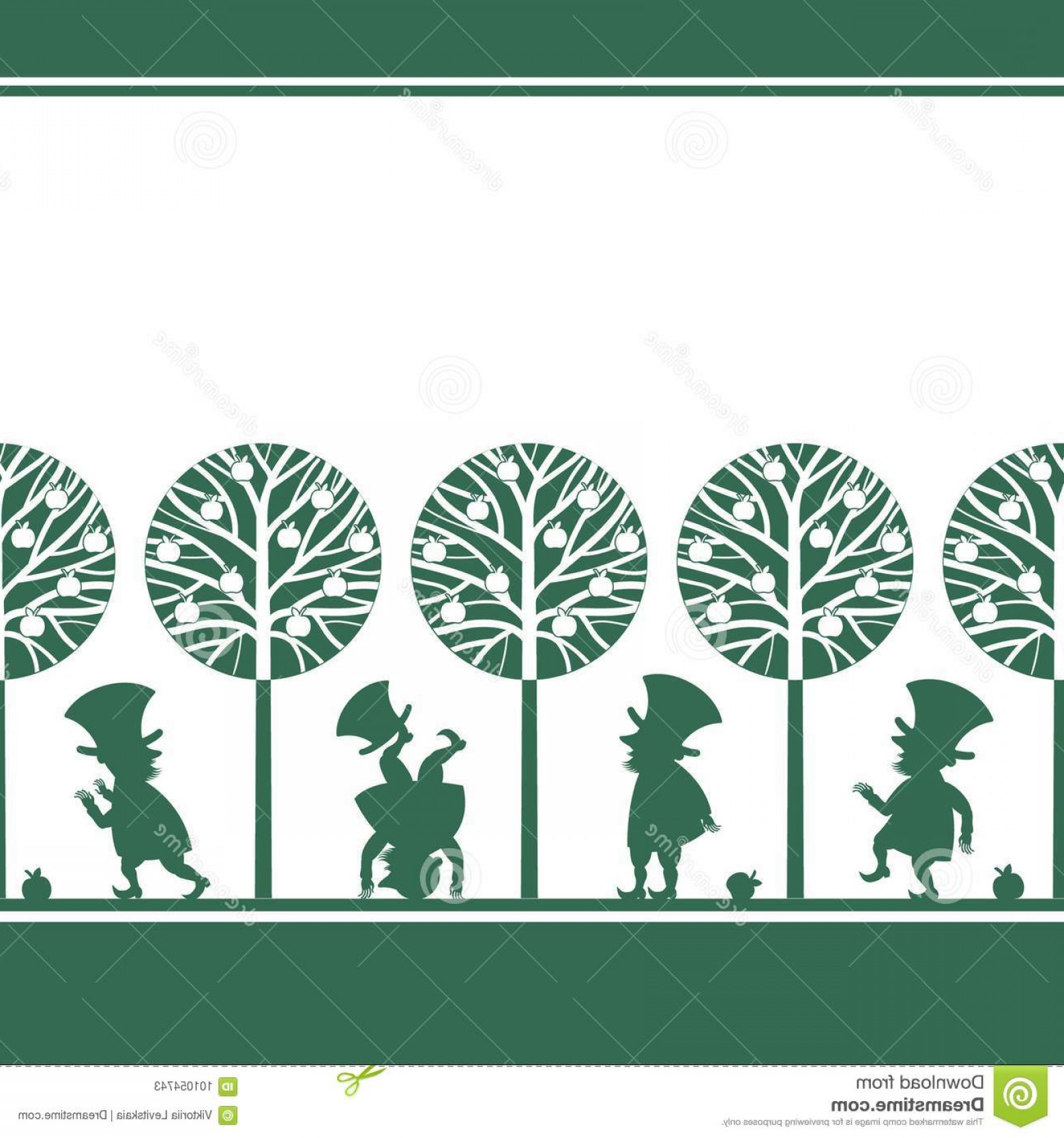 Endless Border Leprechauns Summer Garden Endless Border Funny 1560x1668 Endless Border Leprechauns Summer Garden Endless Border Funny