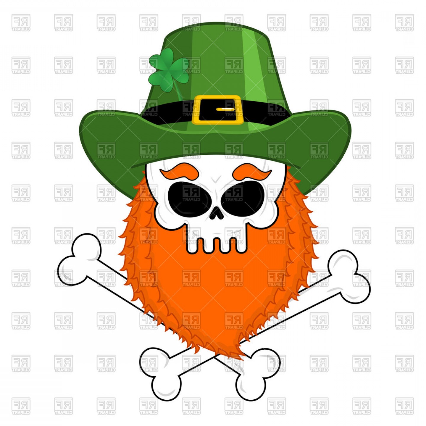 1440x1440 Leprechaun Vector Art Outline Catamart