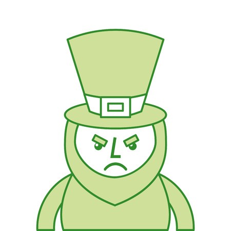 450x450 St Patricks Day Portrait Of A Surprised Leprechaun Vector