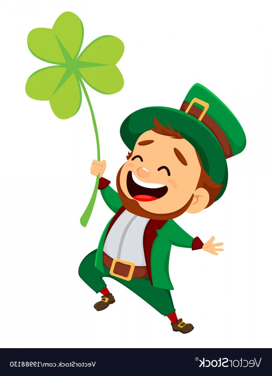 937x1296 Cartoon Funny Leprechaun With Clover Vector Soidergi