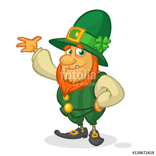 500x500 Cartoon Leprechaun Vector Illustration Of Leprechaun Character