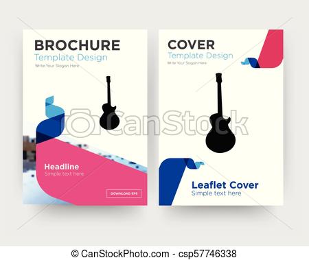450x379 Image Les Paul Brochure Flyer Design Template With Abstract