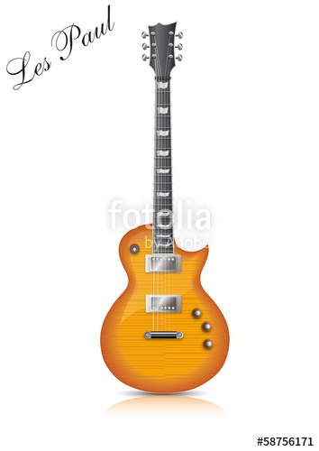 354x500 Guitar Les Paul Stock Image And Royalty Free Vector