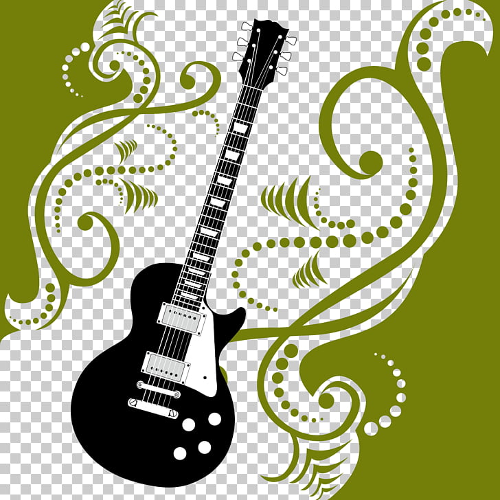 728x728 Fender Precision Bass Gibson Les Paul Electric Guitar, Green