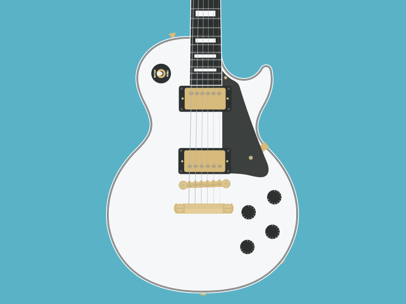 800x600 Flat Vector Electric Guitar