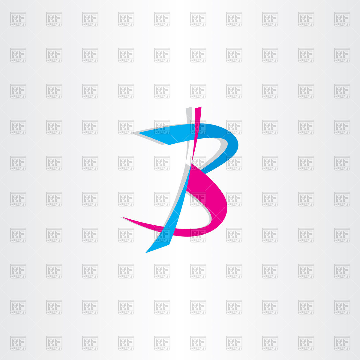 1200x1200 Cyan And Pink Letter B Logo Vector Image Of Icons And Emblems