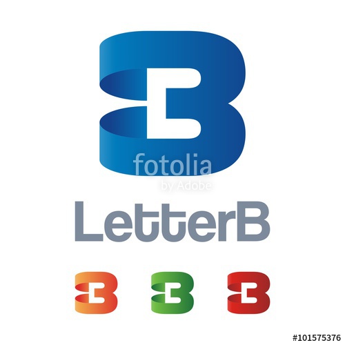 500x500 Letter B Logo Design Ribbon Stock Image And Royalty Free Vector