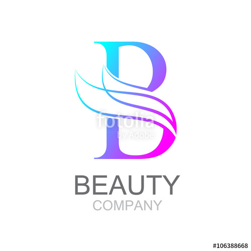 500x500 Abstract Letter B Logo Design Template With Beauty Industry