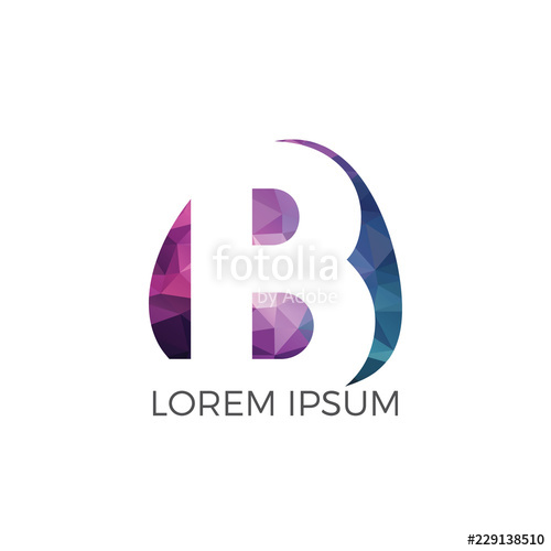 500x500 Initial Letter B Vector Logo Design Letter B Business Vector Logo