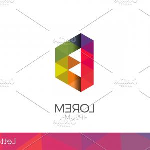 300x300 Letter B Vector Origami Logo Icon Hoodamathrun