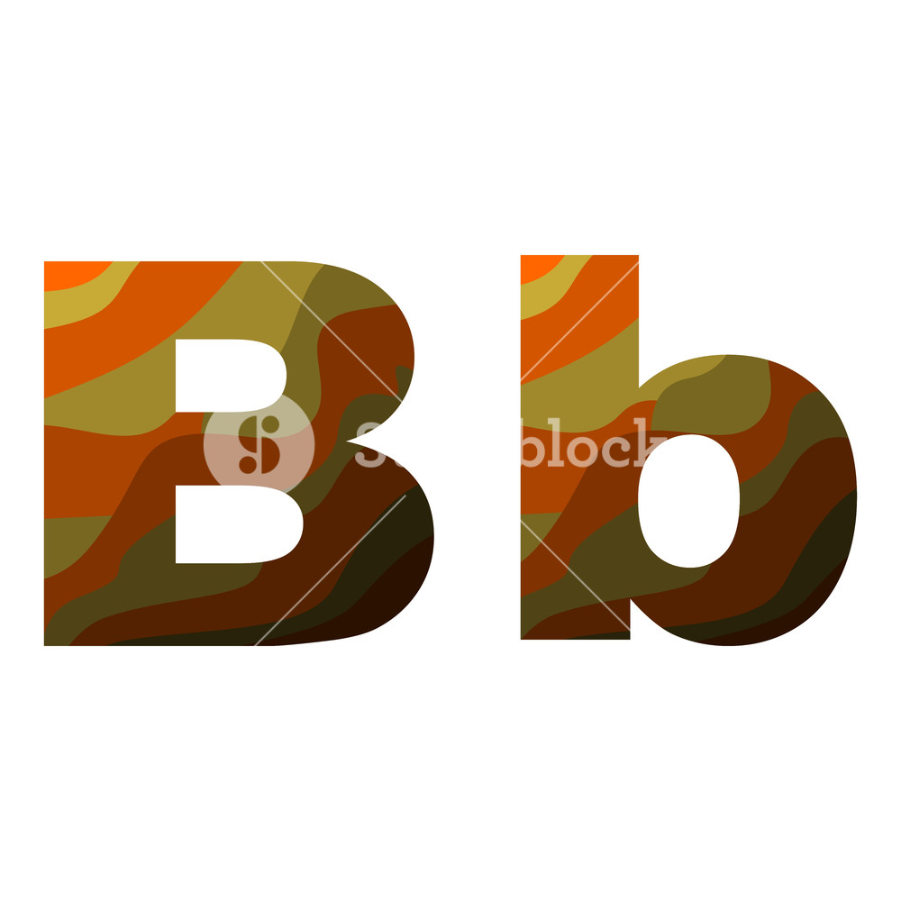 1000x1000 Big And Small Letter B Vector Icon Royalty Free Stock Image