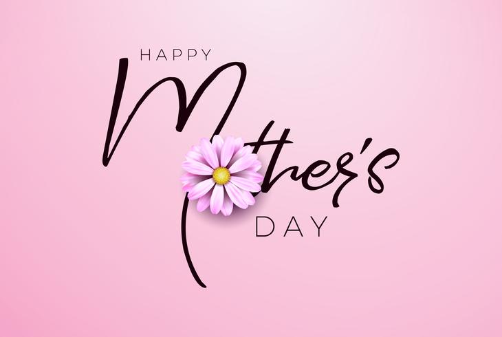 Happy Mothers Day Greeting Card Design With Flower And Typography 730x490 Happy Mothers Day Greeting Card Design With Flower And Typography