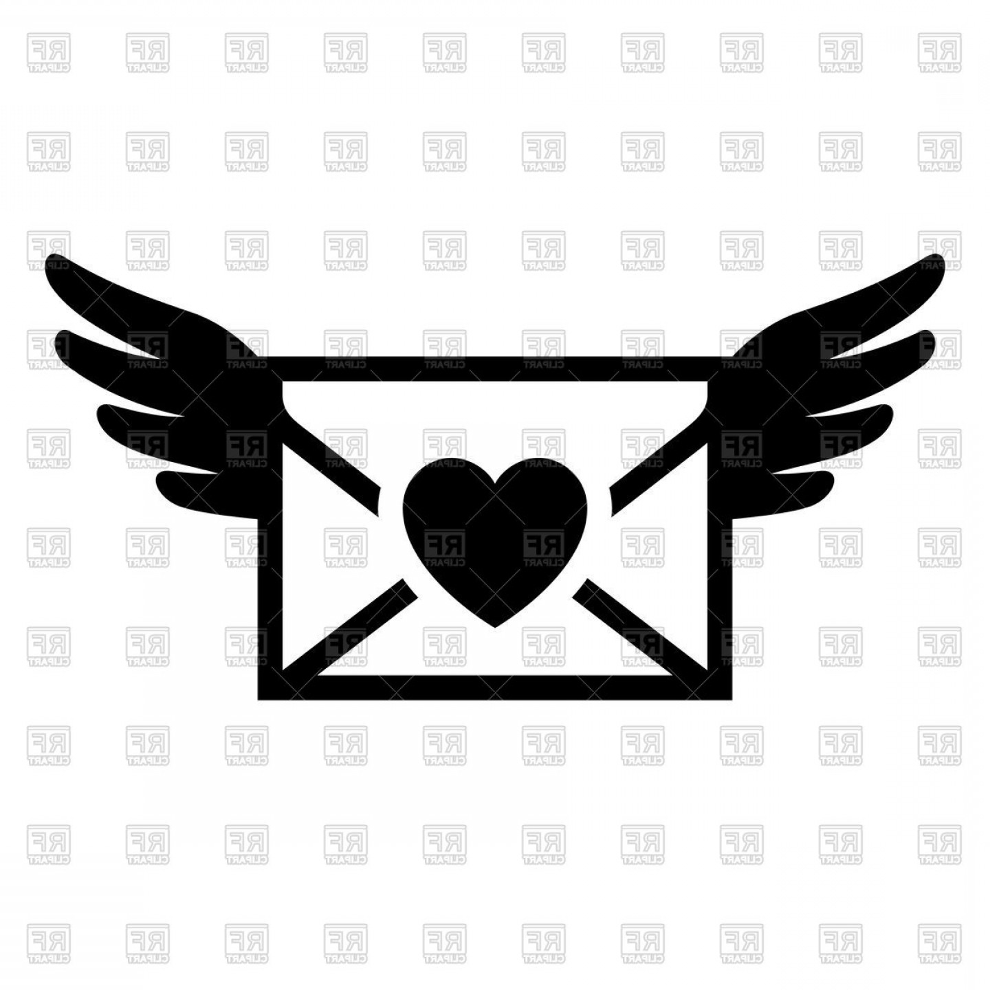 Love Letter Icon Email With Heart On White Background Vector 1440x1440 Love Letter Icon Email With Heart On White Background Vector