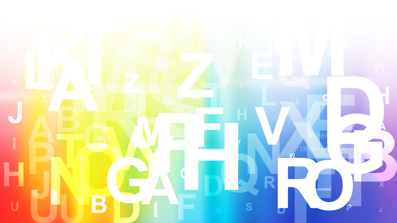 Abstract Colorful Random Letters Background Vector 1280x720 Abstract Colorful Random Letters Background Vector