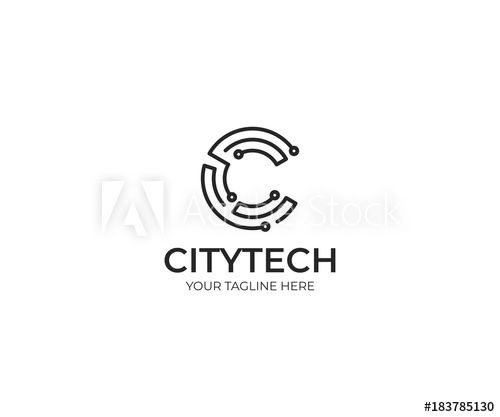500x417 Tech Letter C Logo Template Information Technology Vector Design