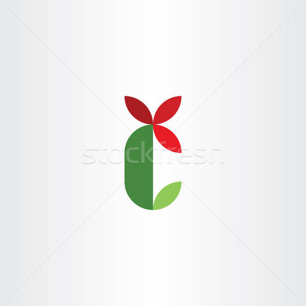 600x600 Letter C Logo Icon Green Red Vector Symbol Element Vector