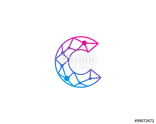 500x400 Connect Line Letter C Logo Design Template Element Stock Image
