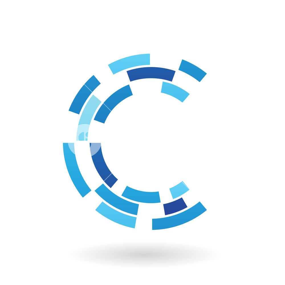 1000x1000 Design Concept Of A Abstract Icon Of Letter C, Vector Illustration