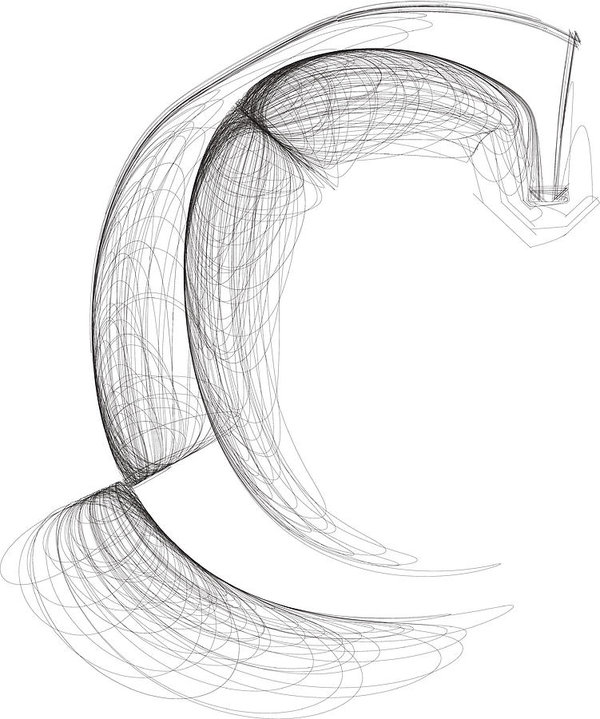 600x719 Hand Draw Font Letter C Vector Illustration Art Print