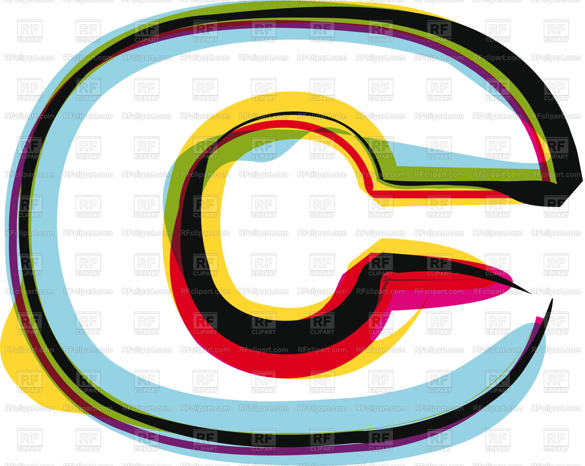 1200x957 Abstract Colorful Rough Letter C Vector Image Of Fonts Type
