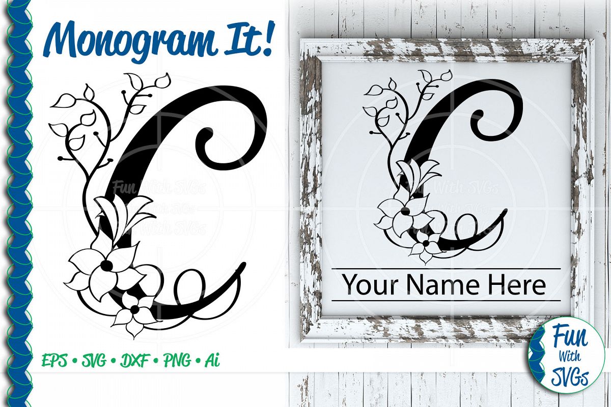 1200x800 Monogram Letter C, Vector, Clip Art