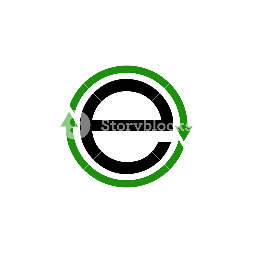 Green Circle Arrow With The Initial Letter E Vector Illustration 1000x1000 Green Circle Arrow With The Initial Letter E Vector Illustration