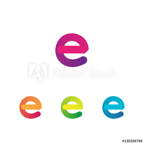 Letter E Vector Unusual Bold Rounded Font Gradient 500x500 Letter E Vector Unusual Bold Rounded Font Gradient