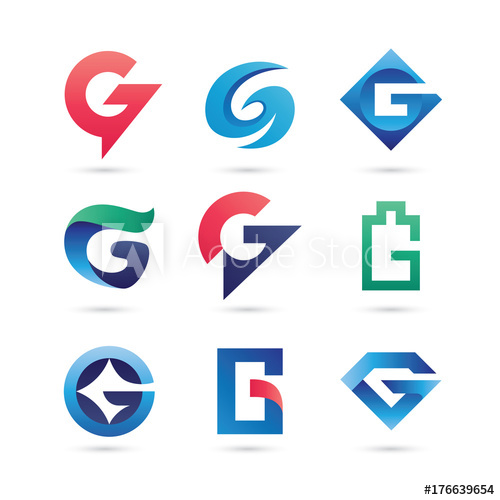 Set Of Letter G Logo Vector 500x500 Set Of Letter G Logo Vector