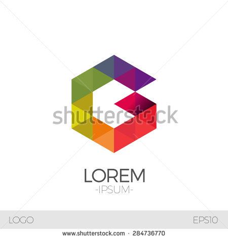 450x470 Letter G Vector Origami Logo Icon Colorful Abstract Design