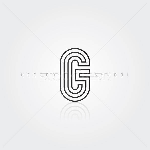 597x600 Vector Graphic Elegant And Creative Line Alphabet Letter G