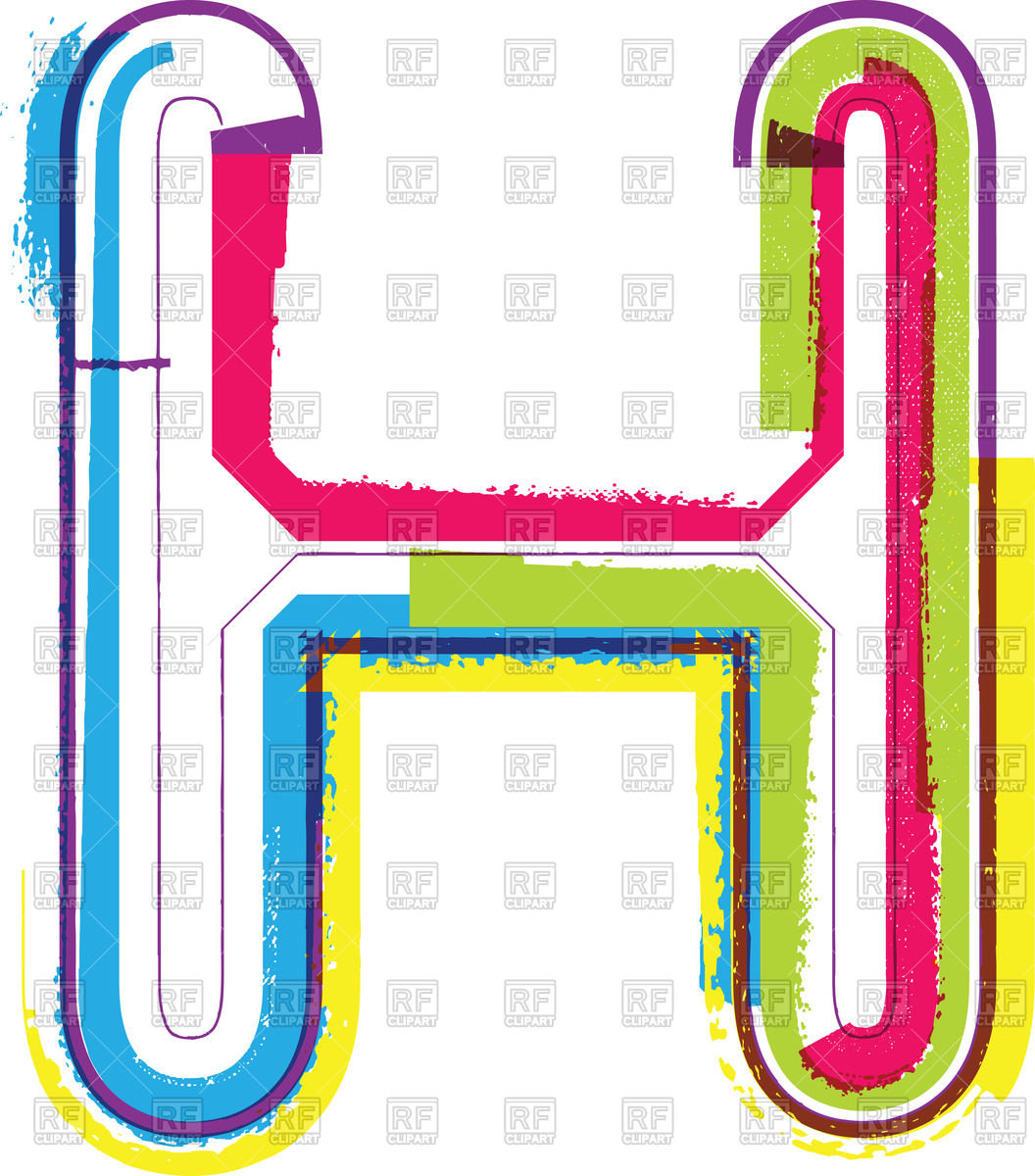 1056x1200 Colorful Grunge Letter H Vector Image Of Fonts Type Aroastock