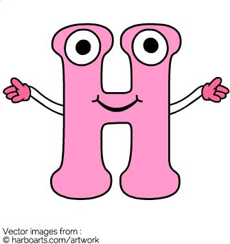 335x355 Download Cartoon Letter H